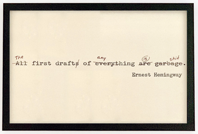 https://ryanholiday.net/the-first-draft-of-anything-is-shit/